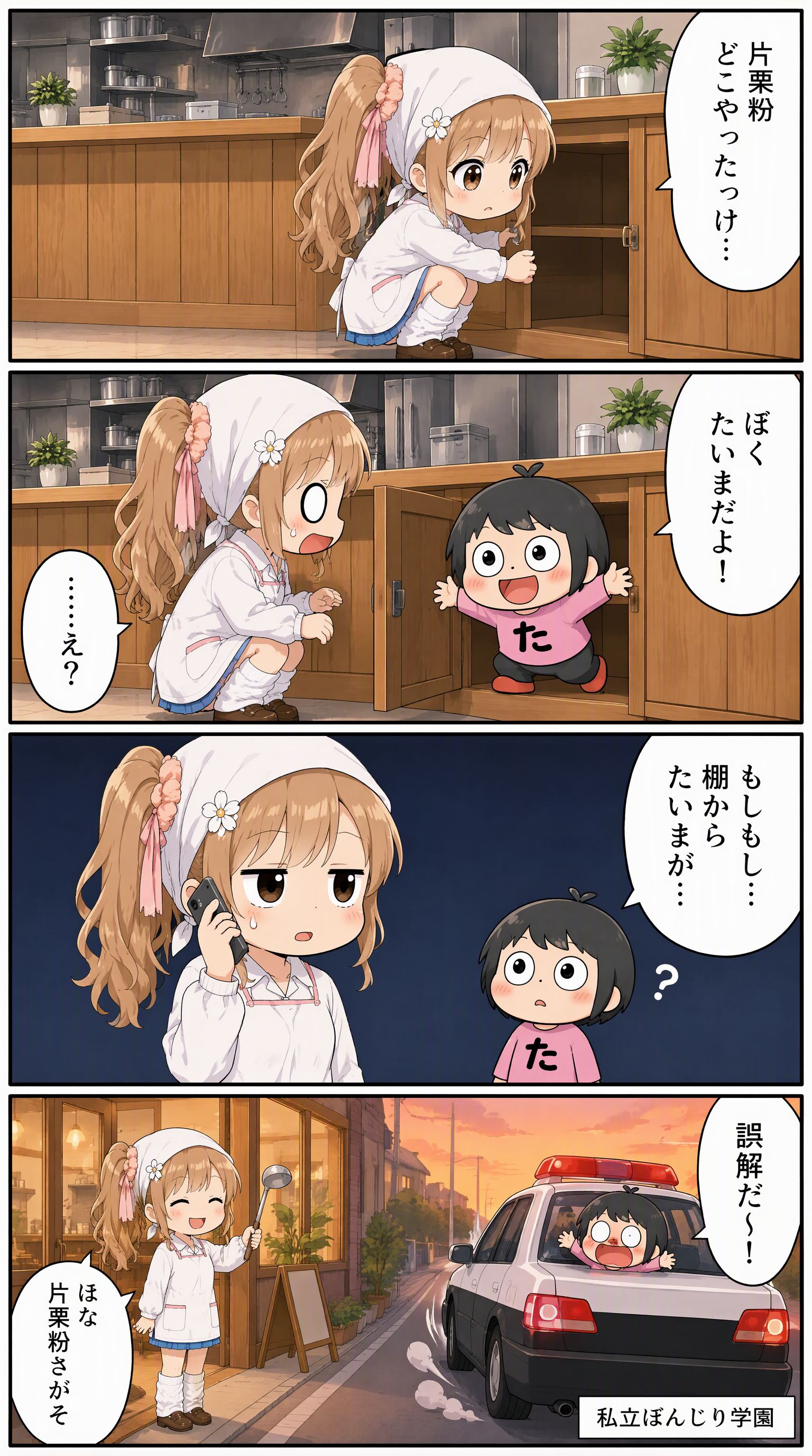 私立ぼんじり学園 4コマ編 第42話「棚からたいま」