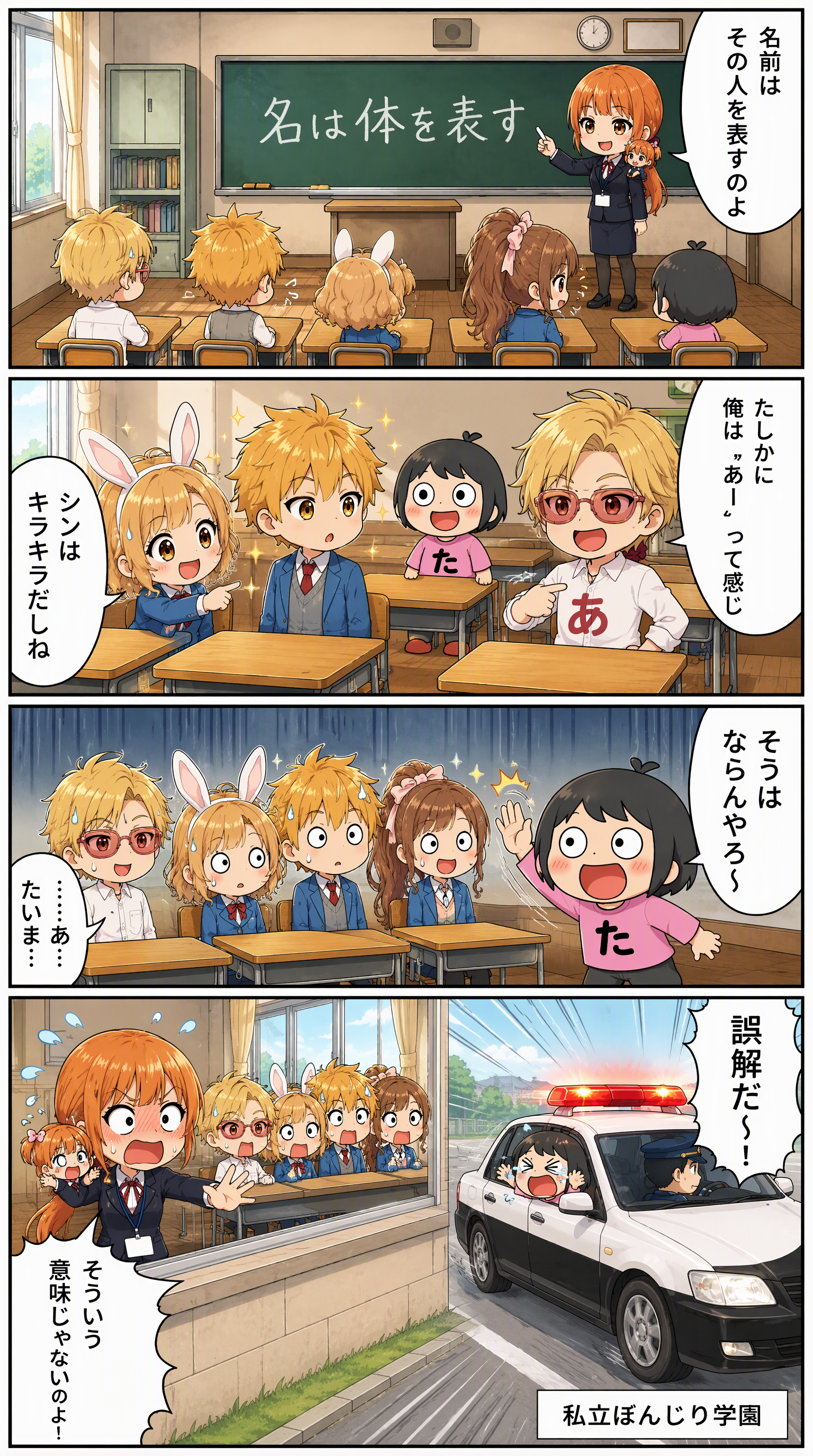 私立ぼんじり学園 4コマ編 第45話「名は体を表す」