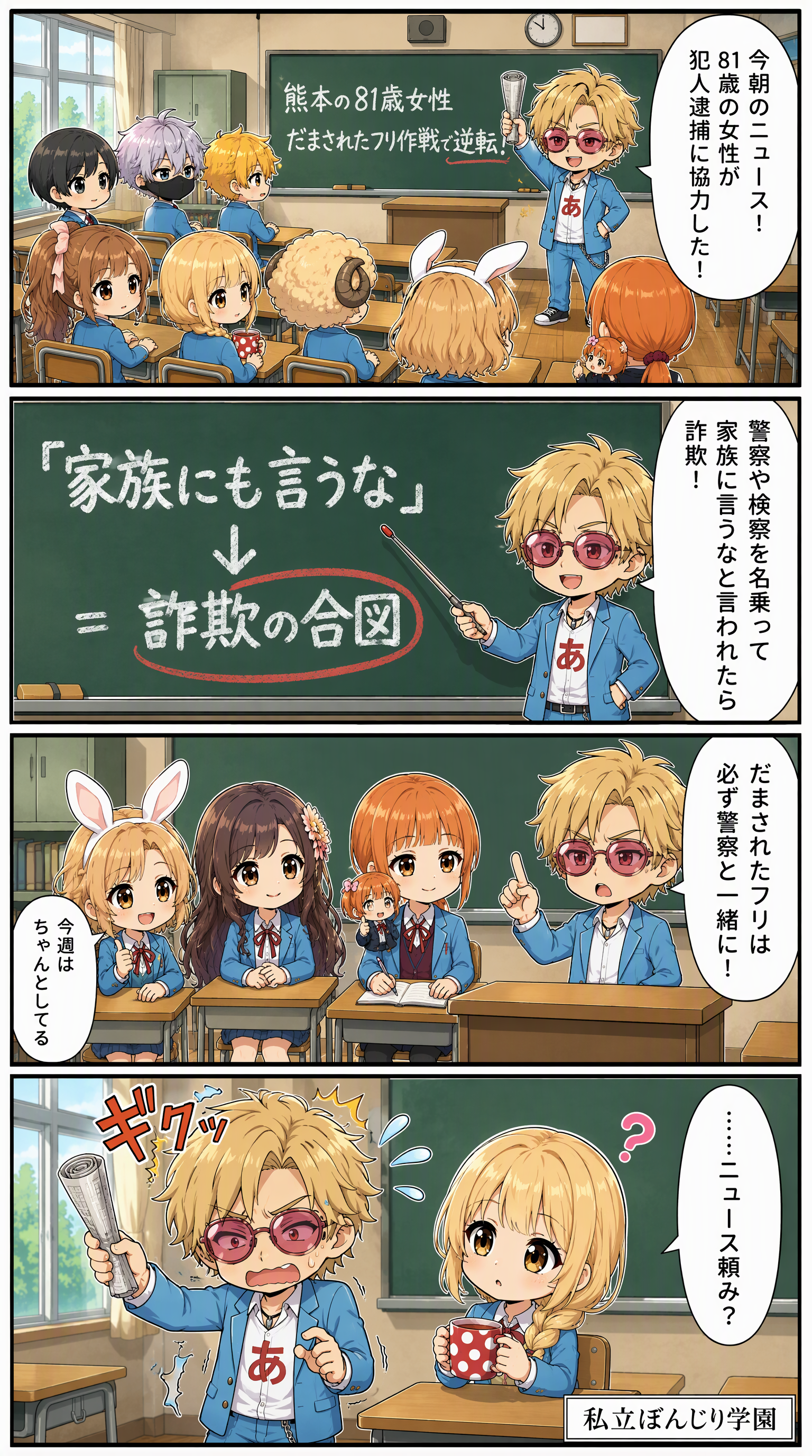 私立ぼんじり学園 4コマ編 第47話「ネタ切れじゃない」
